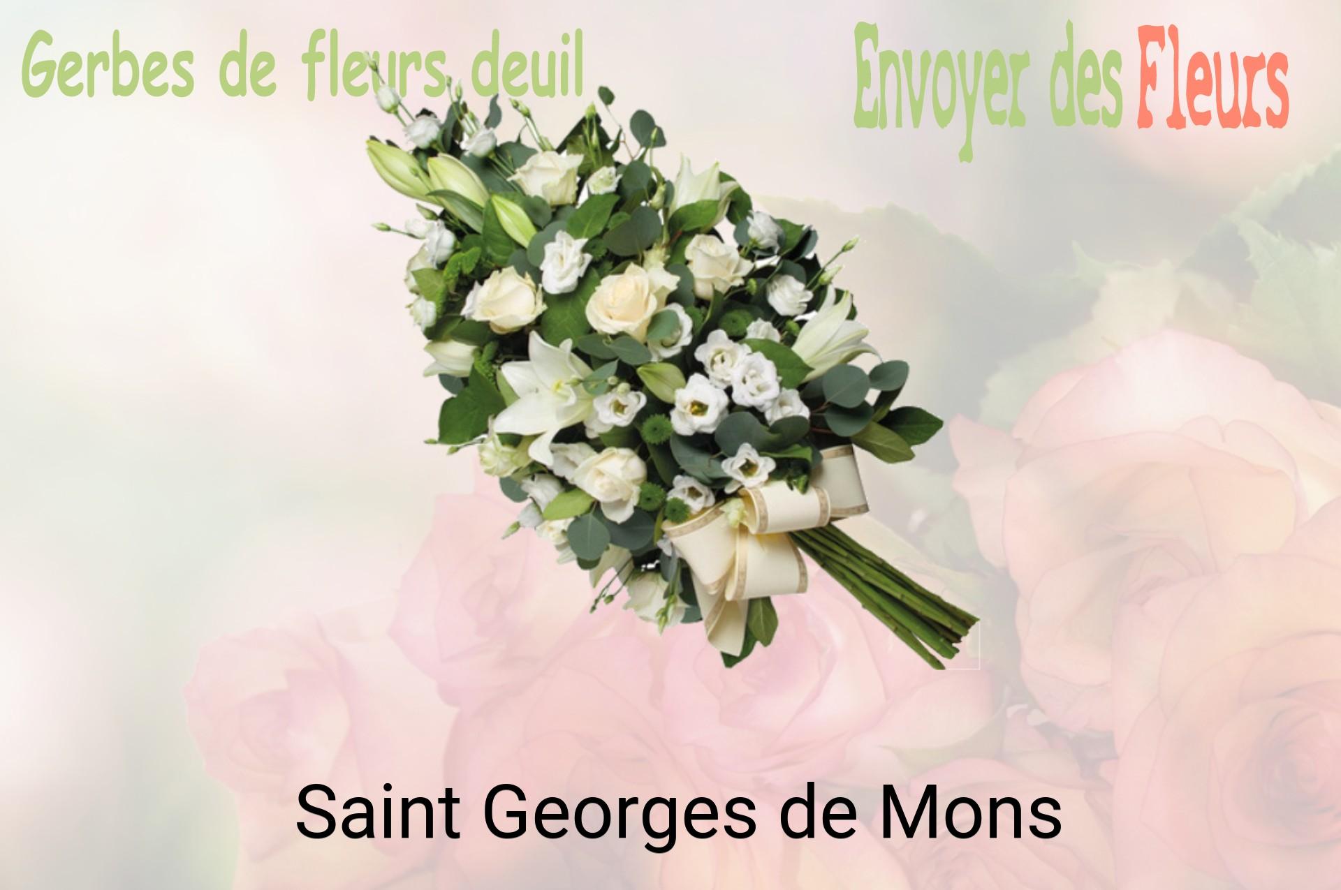 Gerbe de fleurs de deuil livrée à Saint-Georges-de-Mons